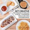 Nostalgia MyMini Personal Electric Waffle Maker, 5 Inch Cooking Surface, Waffle Iron for Hastis, French Toast, Grilled Cheese, Quesadillas, Brownies, Cookies, Aqua
