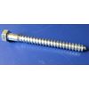 Zinc Hex Head Lag Screw 9/16 Hex Size 3/8 Thread x 4.0" Length, 25 pcs