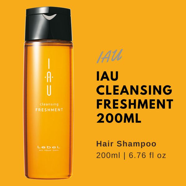 Lebel IAU Cleansing Freshment Hair Shampoo 200ml & Lebel IAU Melt Repair Hair Treatment 200ml Set (Green Tea Set)