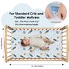 Yoofoss Cot Bed Sheets 140 x 70 cm Fitted Super Soft and Breathable Cot Bed Sheets Cozy Baby Cot Sheets 2 Pack