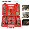 Universal Car Disc Brake Caliper Piston Rewind Wind Back Tool Kit 22 Pieces