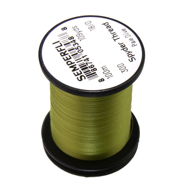 TIEMCO SENMPER FLY SPIDER THREAD 18/0 Pale Olive