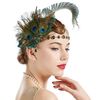 Coucoland 1920s Flapper Headband (Peacock)(Size: One Size)
