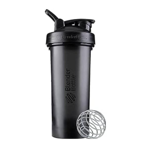 BlenderBottle Classic V2 Shaker Bottle Perfect for Protein Shakes and Pre Workout, 28-Ounce, Black