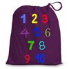 Busy Hands & Feet Numbers Counting Purple Drawstring Bag