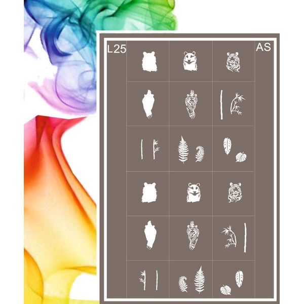 Airbrushing Stencils for Nail Art L-0025