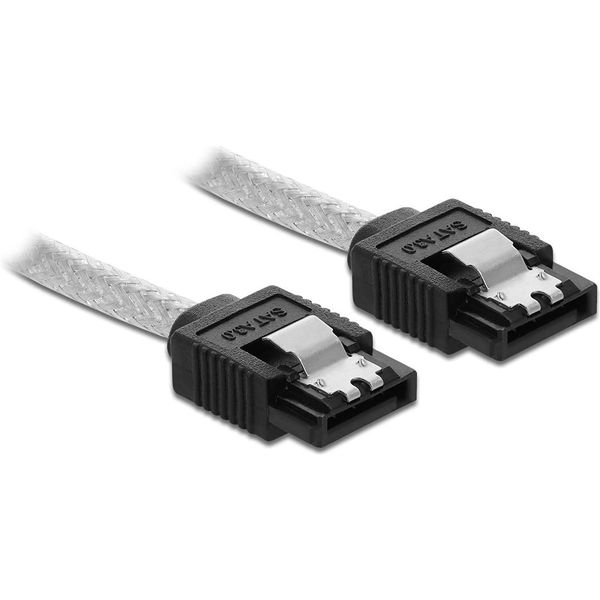 Delock SATA 6 Gb/s Kabel 30 cm transparent