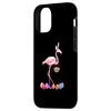 Funny Pretty Easter Flamingo with Easter Basket Eggs Easter Smartphone Case for iPhone 12/12 Pro