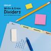OS Plus 5-Tab, Write and Erase, Binder Dividers with Single Pocket, Assorted, 3 Set