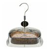 Crystals Bird Feeder Station Height Adjustable Baffle Dome Peanut Seed Feeder Hanging, Transparent