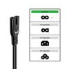 5ft AC Power Cord Cable For Canon Pixma MINI260 MINI320 Printer 2-Prong Wire