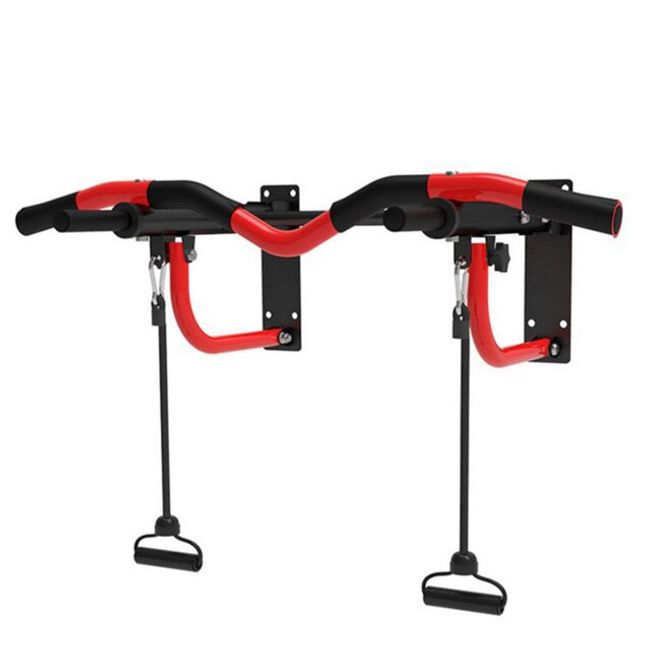 Total Bench Indoor Iron Bar Chinning Bar Dip Bar Iron Bar Multifunction Device Indoor Pipe Wall Single Parallel Bar Fitness Equipment YT301 X, 01 Red