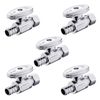 EFIELD 5 PIECES 1/2" PEX X 3/8"OD BRASS 1/4 TURN STRAIGHT STOP VALVE