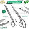 2 Pcs Pro Trainer Bandage Scissors Straight & Curved Paramedic First Aid Set
