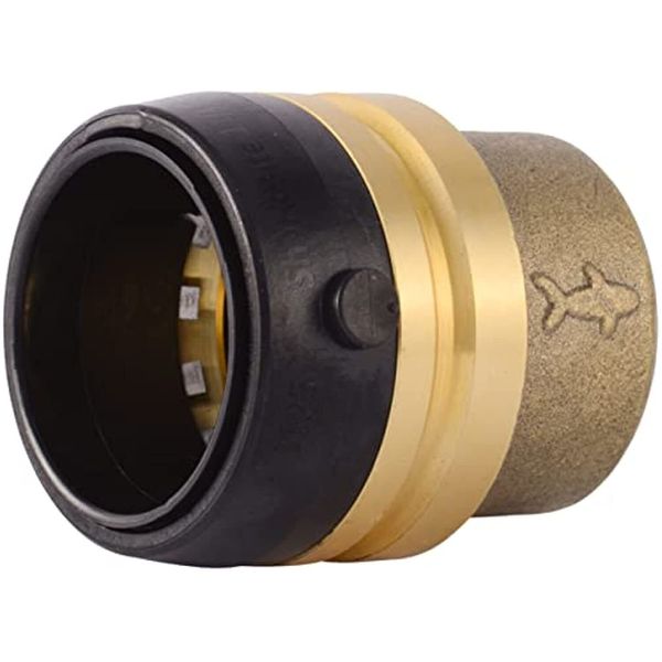 SharkBite 1-1/4 Inch Push Cap, Push to Connect Brass Plumbing Fitting, PEX Pipe,