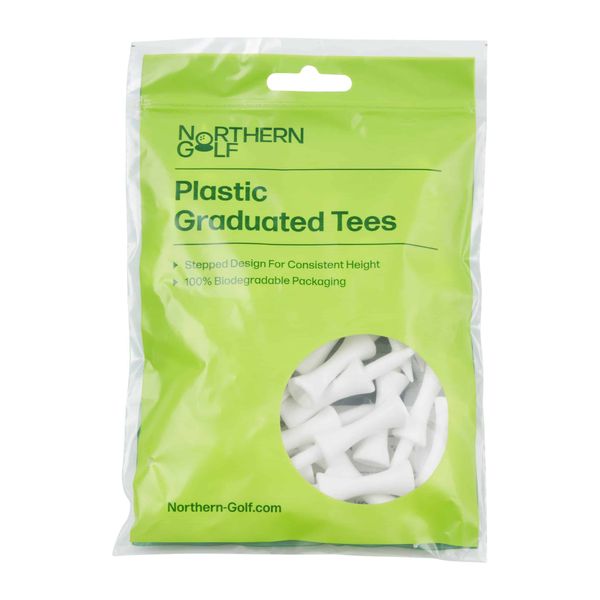 Northern Golf Graduated Plastic Golf Tees (White 2")