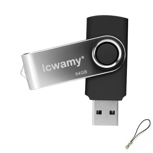 lcwamy 64GB USB Drive USB2.0 Flash Drive USB Stick Thumb Drive USB Flash Drives USB Flash Drive Pendrive (Black,64GB)