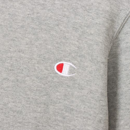 Champion CK-Y001/CK-Y001Z Kids' Sweatshirt, Long Sleeve, Round Neck, 100% Cotton, USA, Stitched Logo, Crew Neck, Basic, oxford grey