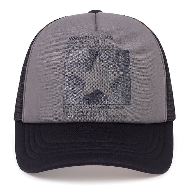 Embroidered Mesh Cap, Embroidery Baseball Cap, Five-pointed Star