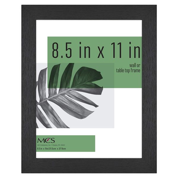 MCS Studio Document Frame, Gallery Wall Frame Fits 8.5 x 11 Diplomas, Documents & Certificates, Black Woodgrain, Single.