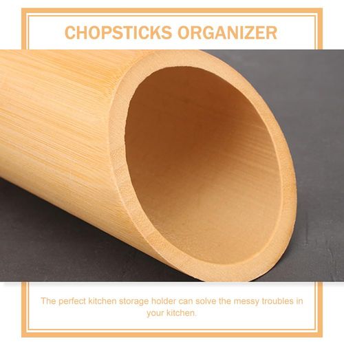 PRETYZOOM Bamboo Chopsticks Basket Utensil Holder for Party Drying Rack Chopstick Organizer Spoon Organizer Wood Decor Wall Cutlery Holder Wooden Canister Kitchen Gadget Desktop Small Tools