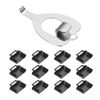 sourcing map 12pcs Port Blocker Locking Type C Port/Dust Metal Blocker with Coded Key,Black