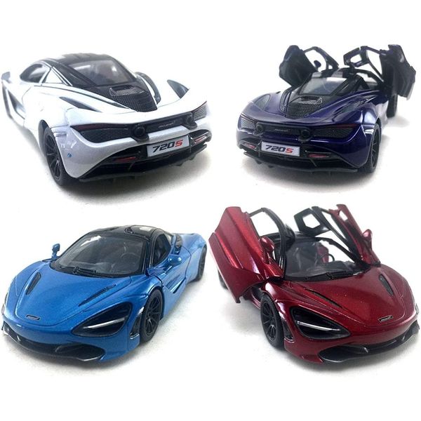 KiNSMART McLaren 720s SetOf4 5 Inch 1:36 Scale Die Cast Metal Model Toy Super Sports Cars