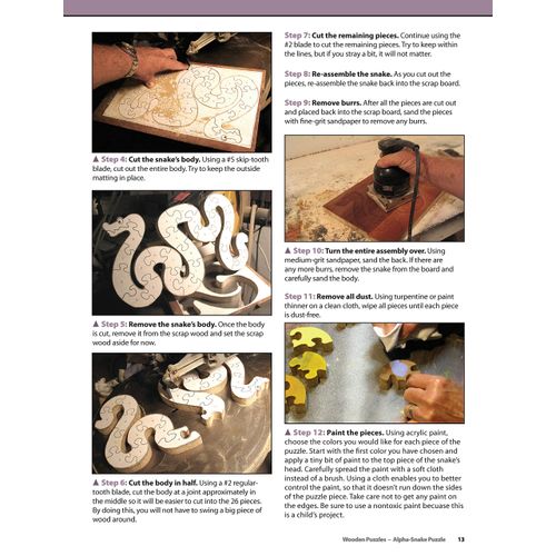 Wooden Puzzles: 31 Favorite Projects and Patterns (Fox Chapel Publishing) Includes Interlocking, Freestanding, Travel-Size, Nested Animals, 3D, Layered Marquetry, Cryptex Puzzle Vault, a T-Rex, & More