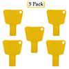 SUL Meter Box Key - Triangle Key - Meter Cupboard Key - Triangle Socket Spanner Key - Electric Meter Key - Gas Meter Key - Plastic Utility Key - 5 Pack – Yellow