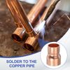 PATIKIL 5Pcs Copper Reducer 5/8" x1/2" ID Reducing Copper Coupling Fitting Pipe Adapter