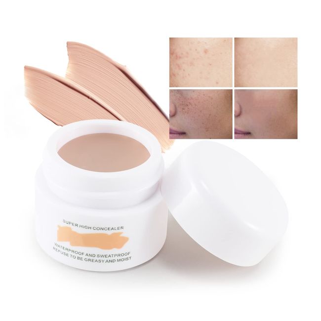 Boobeen Concealer Cream Full Coverage - Haut Concealer haben natürliche und Beige für Narben Prellungen und Abdecken dunkler Kreise Concealer Makeup Concealer Foundation für alle Menschen