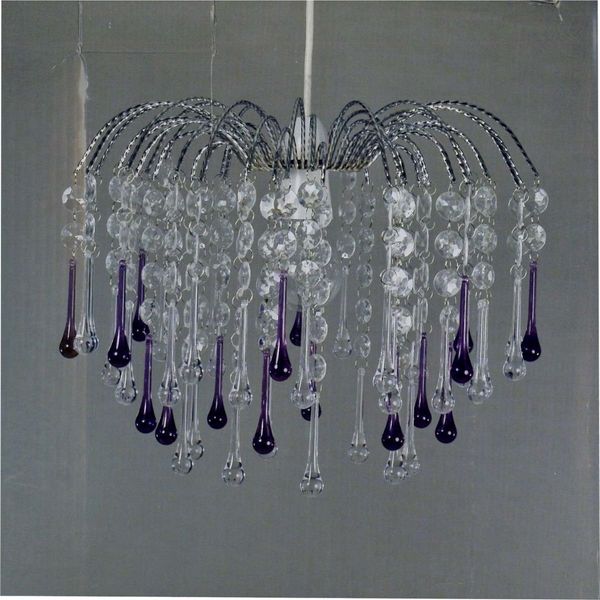 Lightmode 1 Light Foyer Pendant Light Shade Crystal: Plum