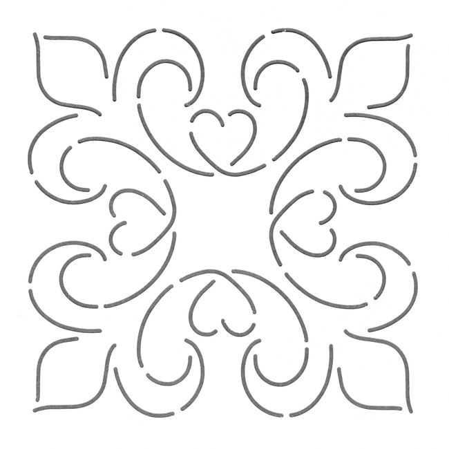 Quilting Creations Elegance Block Quilt Stencil, 6"