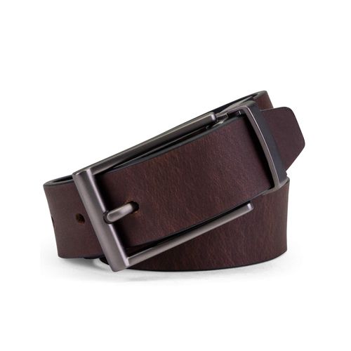 Timberland Boys Reversible Leather Belt for Kids, brown/black, Large