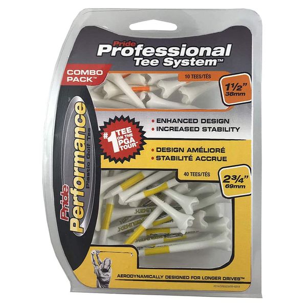 PTS Evolution Combo Pride PTS Evolution Combo 2 3 4 1 Clamshell of 50 tees, Yellow, 2.3 UK