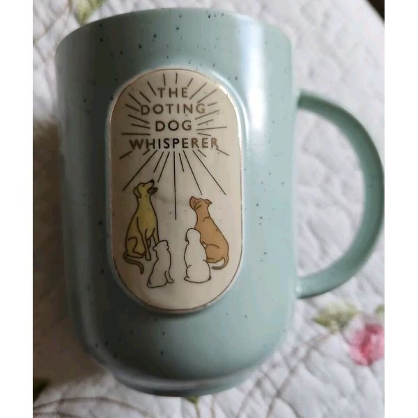 Anthropologie Coffee Mug “The Doting Dog Whisperer” Cup Love Pets NWOT