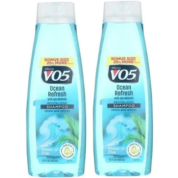 NEW! VO5 (2-PACK) 15 Oz. Bottles 🌊🌊 ●OCEAN REFRESH● *BONUS SIZE Shampoo🫧.