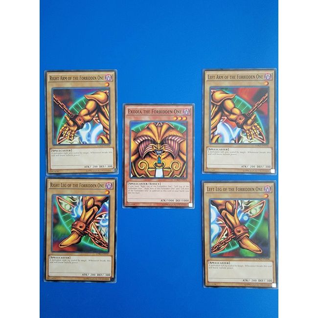 Exodia The Forbidden One - YuGiOh Legendary Decks II Yugi's God Card 5 Card Set LDK2-ENY04, LDK2-ENY05, LDK2-ENY06, LDK2-ENY07, LDK2-ENY08