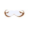 Fighter Pilot Biggles Curly Brown Fake Moustache