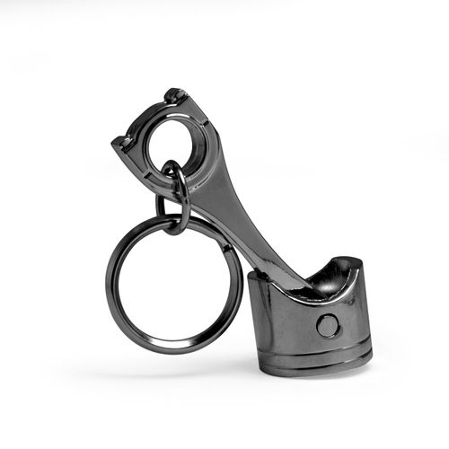iPick Image for Ford F-150 Raptor Logo in Black on Black Engine Piston and Rod Metal Key Chain