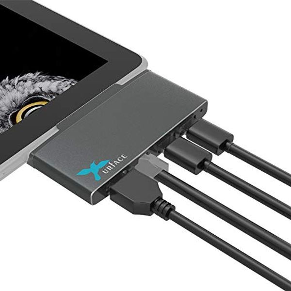 IMMEDIA IMD-SGO352 Docking USB3.0 Hub&HDMI&LAN for SurfaceGo Gun Metallic