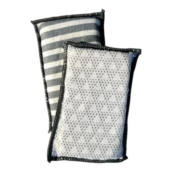 Bright Box Microfiber Cool Gray Sponges, 2ct