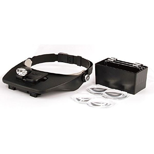 Head Magnifier with 2 LED Lights, 4 Lenses Included, Head Magnifying Glasses, Magnifying Glasses, Magnifying Lens, LED Light, LED Lamp, Glasses-Type, Glasses Type, Eyeglass Type, Head, Glasses,