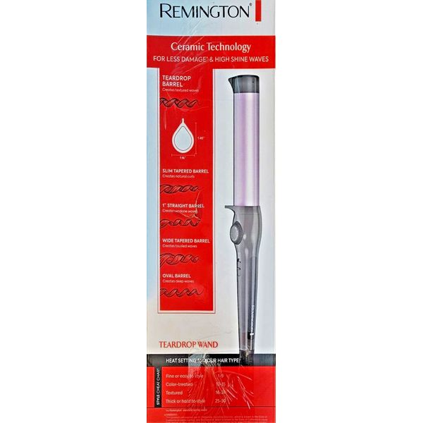 Remington Teardrop Ceramic Curling Wand 1" Barrel