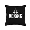 Boxing Gloves and Punching Bag Throw Pillow
