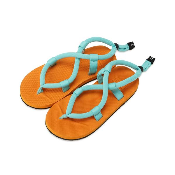 Chums Retainer Sandal Clog, Orange/Mint, S