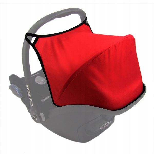 Baby Waterproof Hood Canopy Sun Shade UV Protection Fits Most Car Seats (Red)