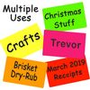 Hycodest 2x3 inch Fluorescent Colour-Code Labels Blank Sticker 25 Sheets, Pack of 50 Labels (5 Colours)