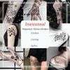 Inateannal 6 Sheets Black Tiny Temporary Tattoos for Women Personalized Neck Tattoo Stickers Sexy Body Transfers Fake Tattoo for Festival Beach Party