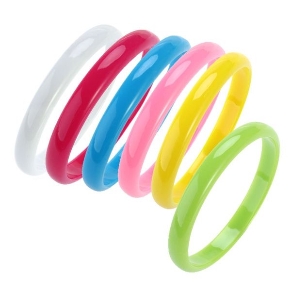 BESTOYARD Plastic Bangle Bracelets New Years Eve Party Supplies Candy Color Bracelet Party Favors Pack for Birthday Party (Random Color)